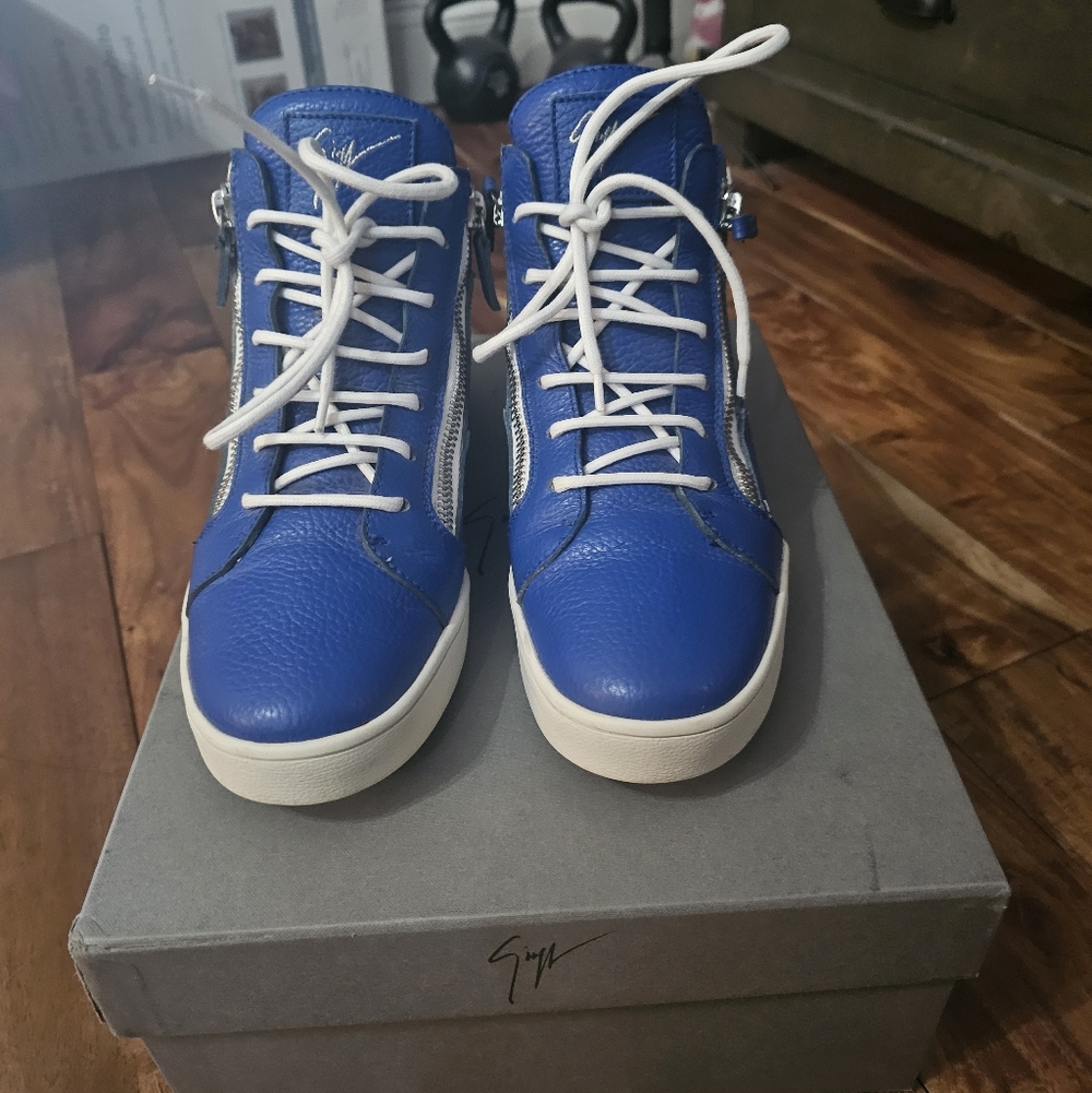 Giuseppe Zanotti Royal Blue High-Top Sneakers